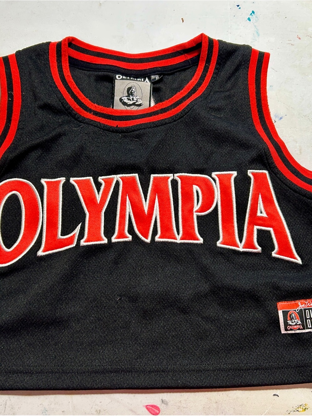 Joe Weider Olympia Crop Top Jersey small